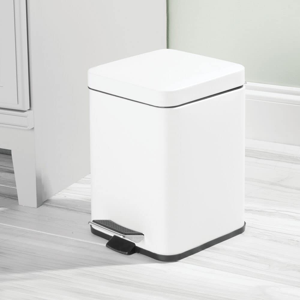 Stainless steel step trash can