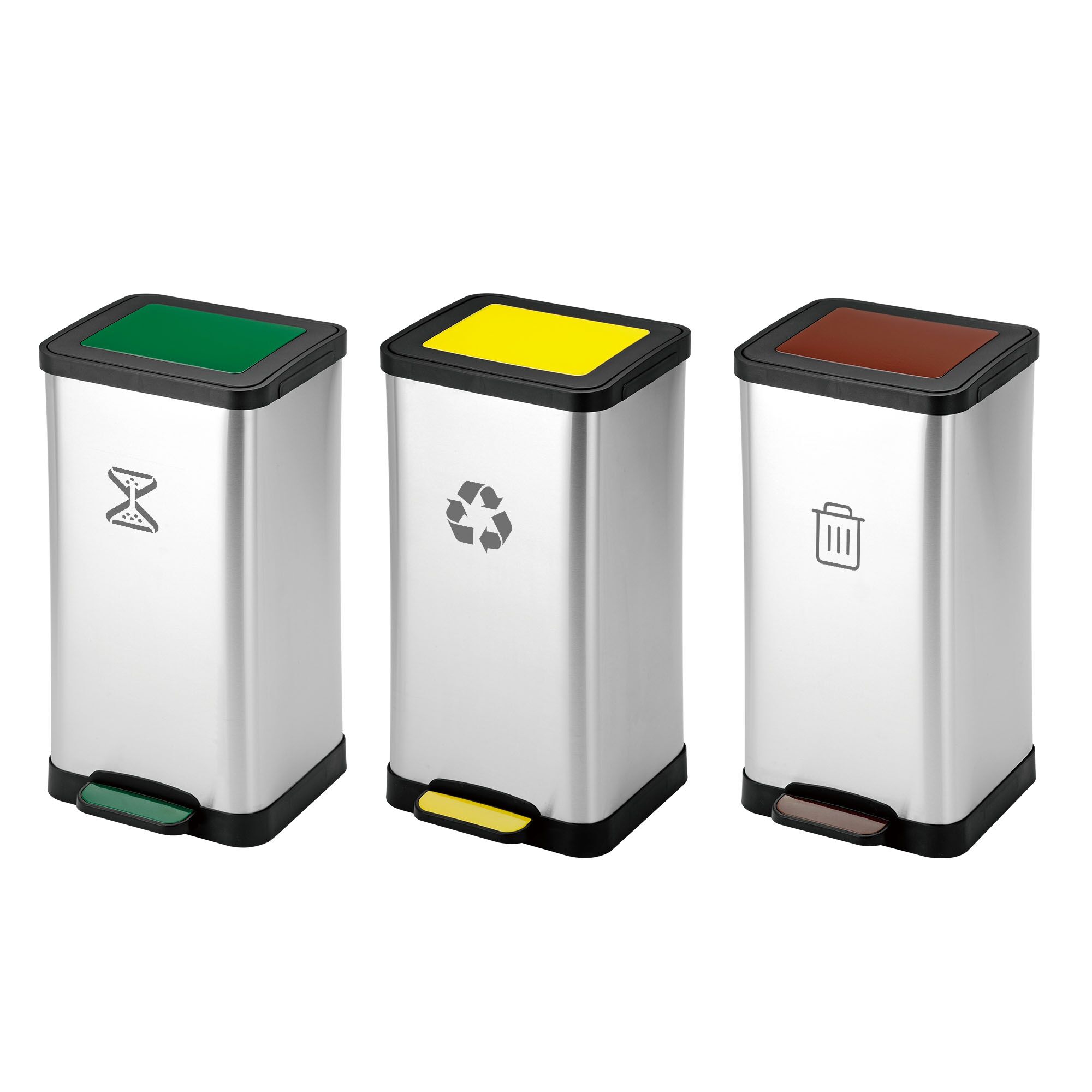 Square Soft Close Stainless Steel Step Bin