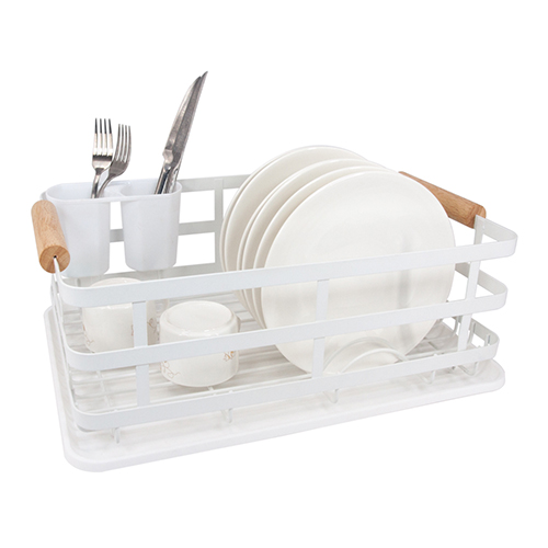 Dish Rack with Wood Handle